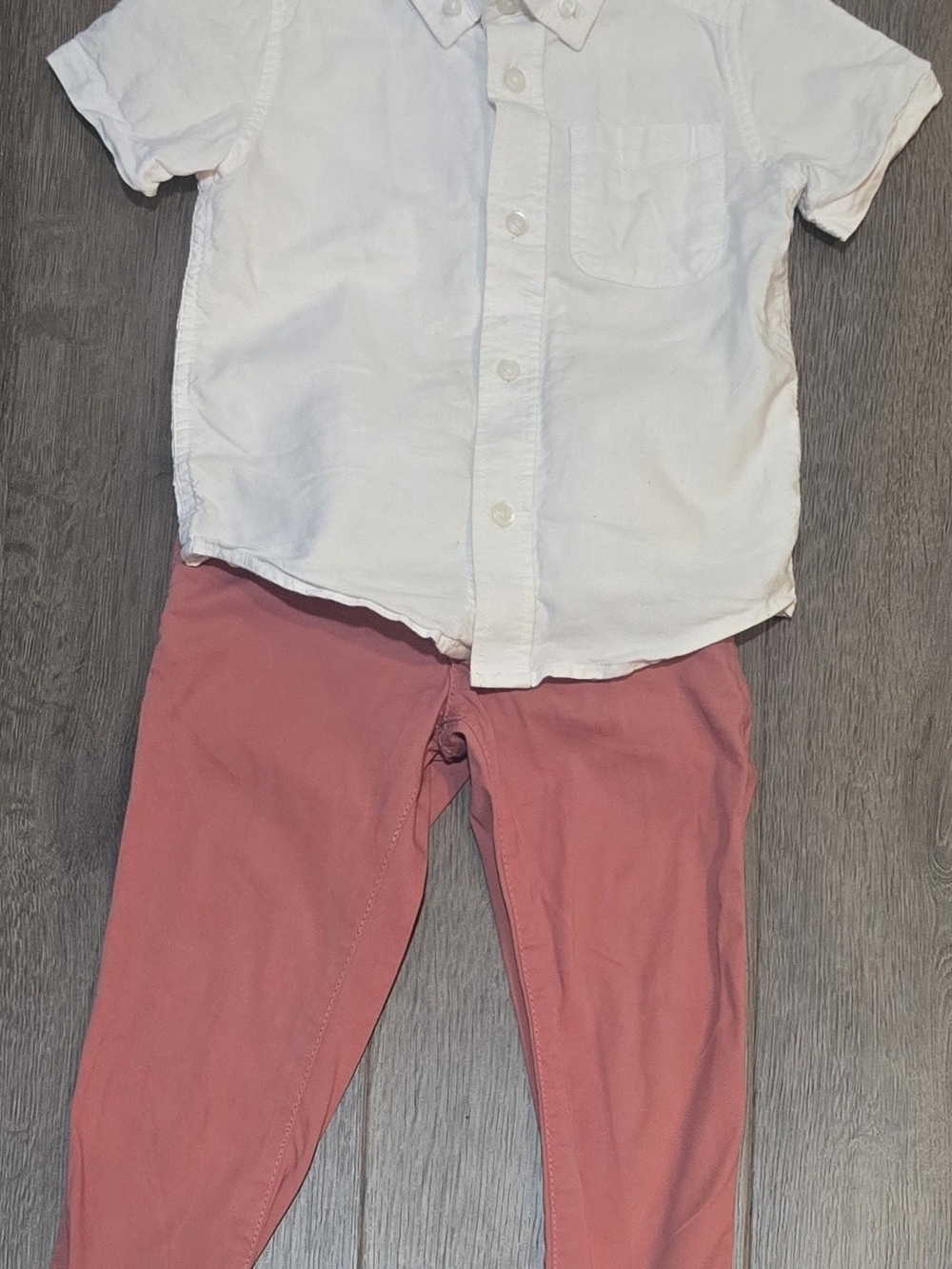 Boys 3T Dress Outfit Osh Kosh Chino Pants Children's Place Button Down Adj Waist